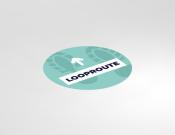 Looproute - Vloervinyl - 50cm rond - Kleur: Minty