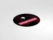 Looproute - Vloervinyl - 50cm rond - Kleur: Black