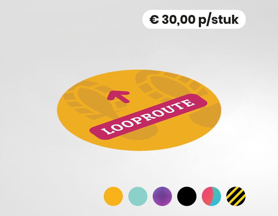Looproute - Vloervinyl - 100cm rond