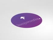 Looproute - Vloervinyl - 100cm rond - Kleur: Purple