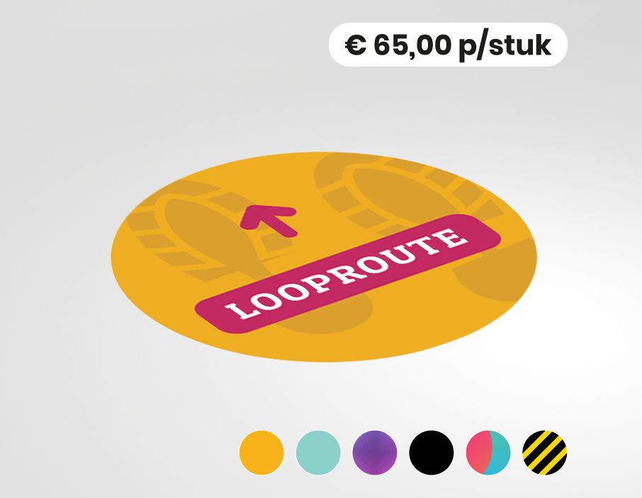 Looproute - Vloervinyl - 150cm rond