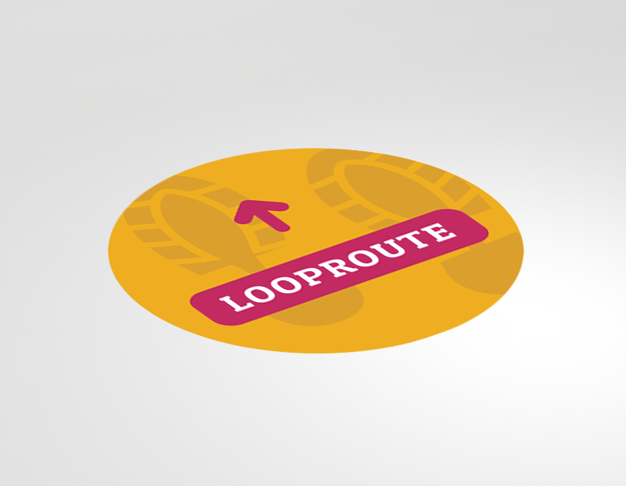 Looproute - Vloervinyl - 150cm rond hoofdafbeelding
