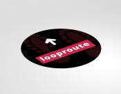 Looproute - Vloervinyl - 150cm rond - Kleur: Black