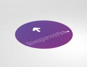 Looproute - Vloervinyl - 150cm rond - Kleur: Purple