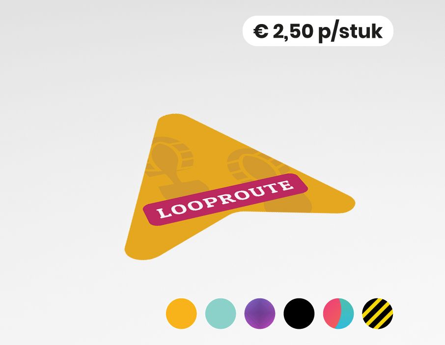 Looproute - Vloersticker - 25x30cm (10 stuks)