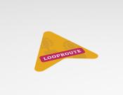 Looproute - Vloersticker - 25x30cm (10 stuks) - Kleur: Yellow