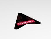 Looproute - Vloersticker - 25x30cm (10 stuks) - Kleur: Black