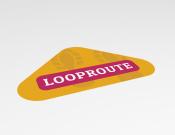 Looproute - Vloersticker -  40x25cm (10 stuks) - Kleur: Yellow