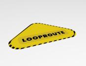Looproute - Vloersticker -  40x25cm (10 stuks) - Kleur: Caution