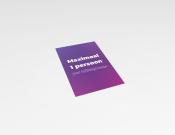 Maximaal 1 persoon per toiletgroep - Sticker - 20x30cm (10 stuks) - Kleur: Purple