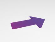 Pijl blanco - Vloersticker - 20x30cm (10 stuks) - Kleur: Purple