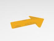 Pijl blanco - Vloersticker - 20x30cm (10 stuks) - Kleur: Yellow