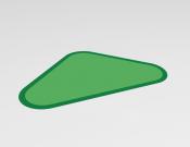 Pijl basis = Vloersticker -  40x25cm (10 stuks) - Kleur: Green