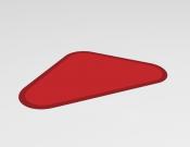 Pijl basis = Vloersticker -  40x25cm (10 stuks) - Kleur: Red
