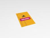 Ingang - Sticker - 20x30cm  (per 10 stuks) - Kleur: Yellow