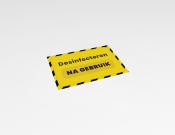 Desinfecteren na gebruik - Vloersticker - 20x30cm (10 stuks) - Kleur: Caution