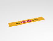 Keep 1,5 meter distance - Vloersticker - 150x25cm  - Kleur: Yellow