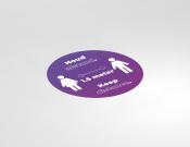 Houd afstand - Keep distance - Multi-language - Vloervinyl - 50cm rond - Kleur: Purple