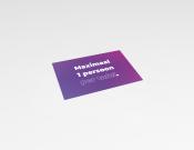 Maximaal 1 persoon per tafel - Sticker - 30x20cm (10 stuks) - Kleur: Purple