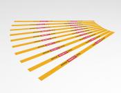 Houd 1,5 meter afstand - Twee richtingen - Vloersticker - 150x5cm (10 stuks) - Kleur: Yellow
