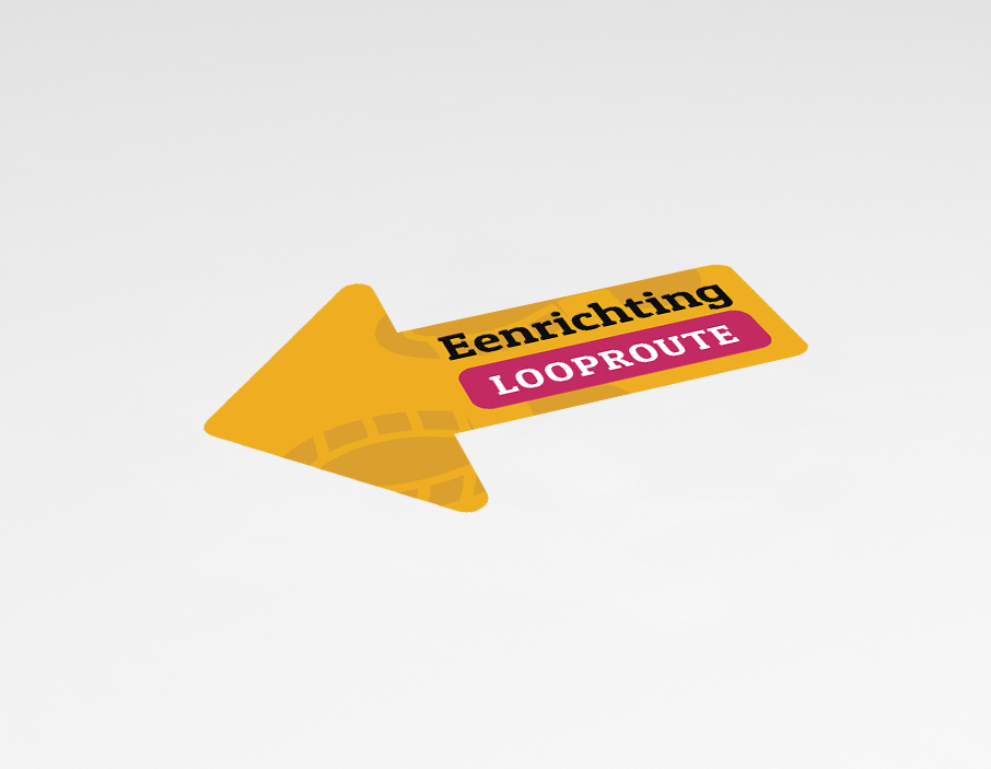 Eenrichting looproute links - Vloervinyl - 30x45 cm hoofdafbeelding