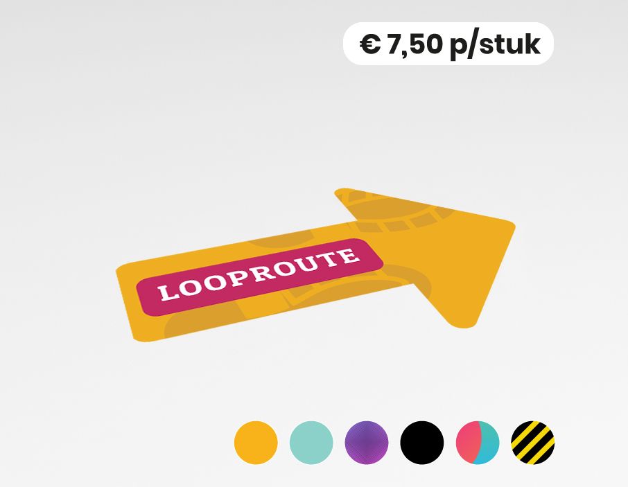 Looproute rechts -Vloervinyl - 30x45 cm