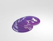 Zitplaats niet beschikbaar - Multi-language - Sticker - 25cm (10 stuks) - Kleur: Purple