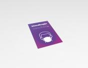 Mondkapje verplicht - Sticker - 20x30 cm (10 stuks) - Kleur: Purple