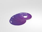 Face mask required - Sticker - 25cm rond (10 stuks) - Kleur: Purple