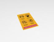 COVID-19 maatregelen - Sticker - 20x30 cm (10 stuks) - Kleur: Yellow