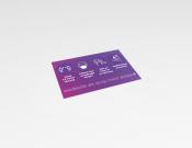 COVID-19 maatregelen - Sticker - 30x20 cm (10 stuks) - Kleur: Purple