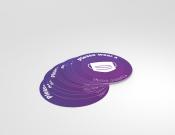 Please wear a face mask  - Sticker - 25cm rond (10 stuks)  - Kleur: Purple