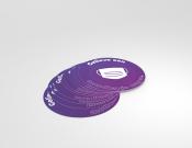 Gelieve een mondkapje dragen - Sticker - 25cm rond (10 stuks)  - Kleur: Purple
