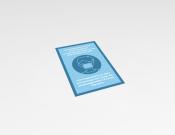 Mondkapje advies - Multi-language - Sticker - 20x30cm (10 stuks) - Kleur: Blue