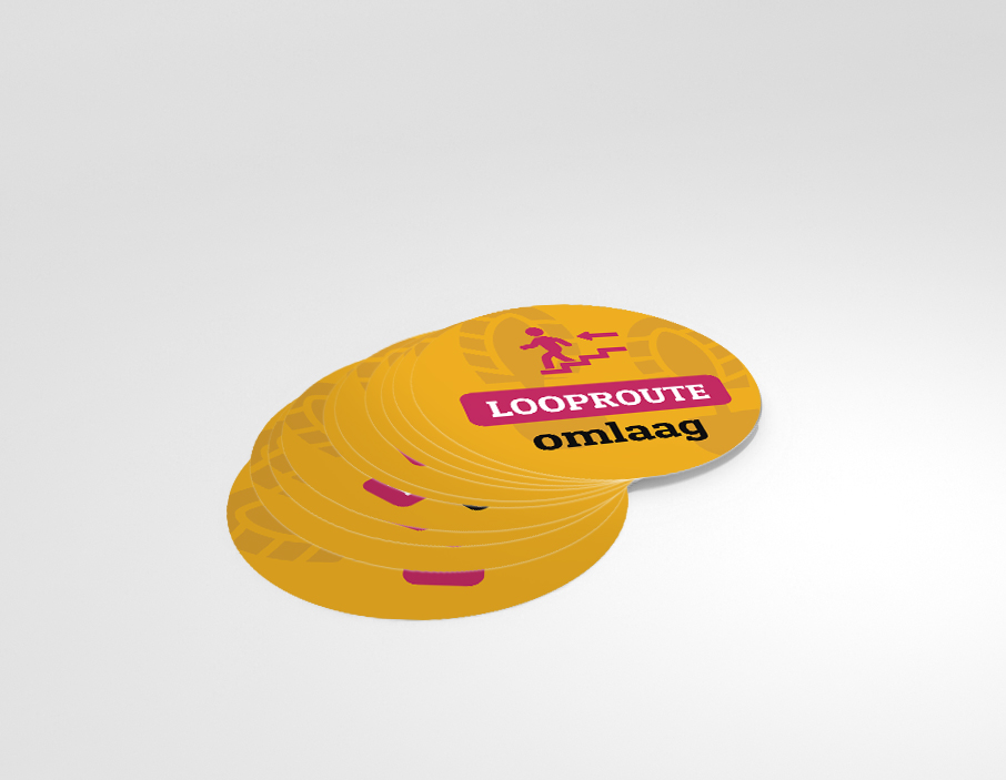 Looproute omlaag - Vloersticker - 25cm (10 stuks) hoofdafbeelding