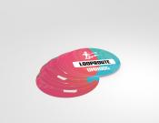 Looproute omhoog - Vloersticker - 25cm (10 stuks) - Kleur: Pink/blue