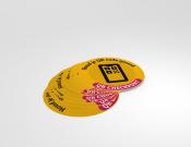 QR-code checkpunt - Sticker - 25cm rond (10 stuks) - Kleur: Yellow