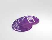 QR-code checkpunt - Sticker - 25cm rond (10 stuks) - Kleur: Purple