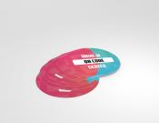QR-code gereed houden - Sticker - 25cm rond (10 stuks)  - Kleur: Pink/blue