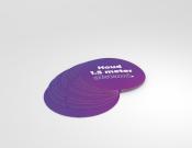 Houd 1,5 meter afstand - Vloersticker - 25cm rond  (10 stuks) - Kleur: Purple