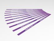 Houd 1,5 meter afstand - Vloersticker - 150x5cm (10 stuks) - Kleur: Purple