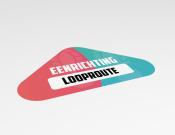 Eenrichting looproute - Vloersticker - 40x25cm (10 stuks) - Kleur: Pink/blue