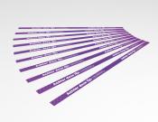 Achter deze lijn wachten - Vloersticker -  150x5cm (10 stuks) - Kleur: Purple